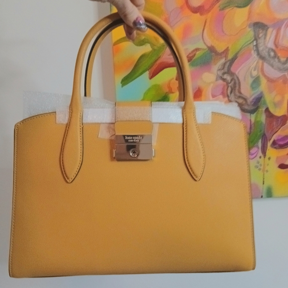 kate spade Handbags - ♠️ Kate Spade - Purse - Wild Senna  -Voyage - satchel -Small grain- NWT